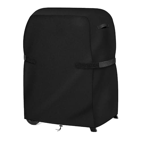 Image of Dokon Premium Barbecue Covers Waterproof Heavy Duty Oxford Fabric Gas BBQ Cover Windproof Anti-UV Large Outdoor Barbeque Grill Cover fits Weber, Char Broil, Outback & More (105x49x102cm) - Black
