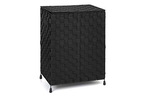 Image of Arpan Laundry Basket Hamper - Washing Bin with Lid & Insert Handle for Easy Carrying - Convenient Storage Organizer Box for Clothes, Toys (Black)