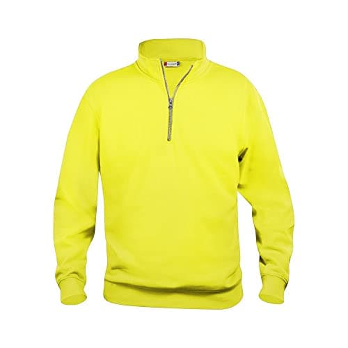Image of CliQue Unisex Adult Basic Half Zip Sweatshirt (XL) (Visibility Yellow)