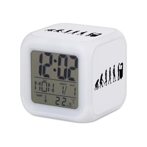 Image of Fabulous Evolution Retro Gaming Arcade Video Games Vintage Light Cube Alarm Clock 8 x 8 x 8 cm – Retro Lighting Multi-Coloured LED
