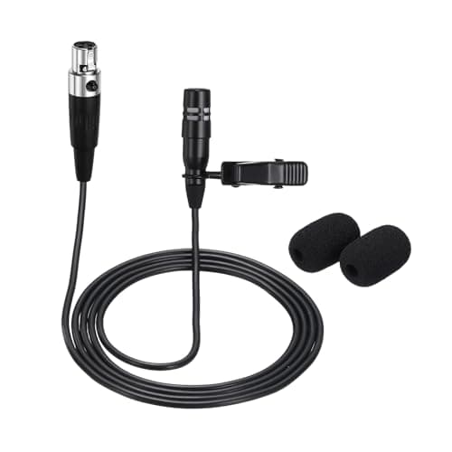 Image of sourcing map Lavalier Lapel Microphone, Mini XLR 3 Pin TA3F Plug Condenser Collar Microphone 1m Wired Unidirectional Condense Mini Lapel Mic for Presenters Musicians Actors