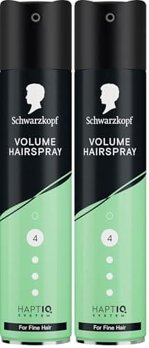 Image of Schwarzkopf Hairspray Volume 250ml, Hold Level 4 Hair Styling, Hairspray for Fine Hair, Volume, Vegan Formula (Pack of 2)