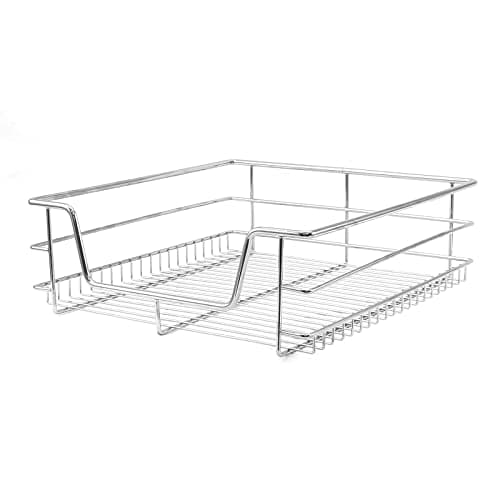 Image of KuKoo 3 x Kitchen Pull Out Soft Close Heavy Duty Baskets, 500mm Wide Cabinet, Slide Out Wire Storage Drawers, Pull-Out Organiser Metal