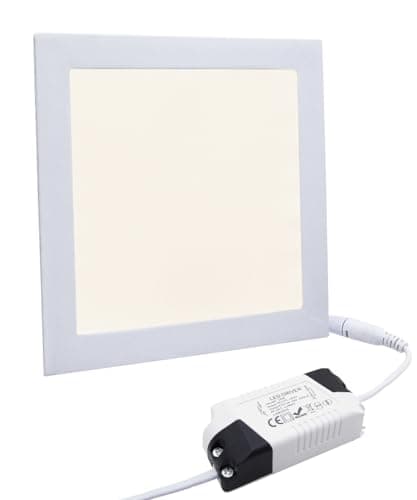 Image of Long Life Lamp Company 18w LED Ceiling Light Recessed Square LED Panel 4000k Cool White 225 x 225mm