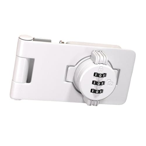 Image of TWISAXC Office Outdoor Shed File Cabinet Lock Keyless Password Rotary Reliable Iron Zinc Alloy Hasp for Enhanced Security Cabinet Combination Lock Barn Door Bathroom Home