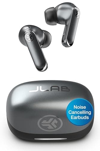 Image of JLab Epic Pods ANC Earbuds - Active Noise Cancelling Bluetooth Earphones, 60+ Hr Playtime True Wireless In Ear Buds, IP55 Sweat-Resistant, Hi-Res Audio, App Control, Multipoint & Clear Calls, Black