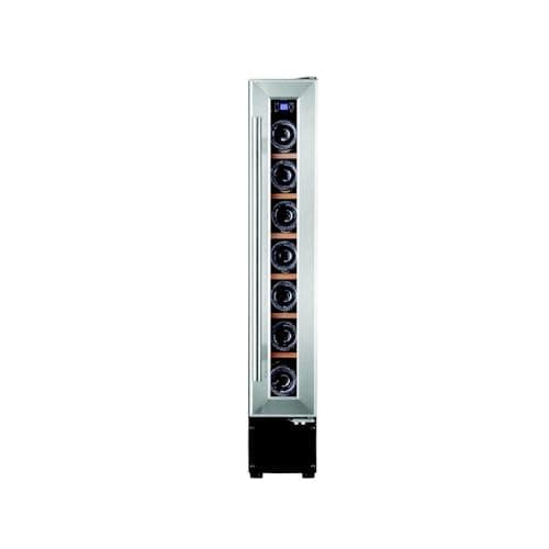 Image of Cookology Essentials AEWC150SS 15cm Built-Under Wine Cooler - Stainless Steel & Black - 7 Bottle Capacity - Touch Control Blue Display - Compressor Cooling - White LED Light