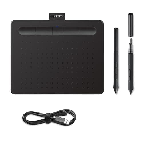 Image of Wacom Intuos Small Drawing Tablet Bluetooth - Digital Tablet for Painting, Sketching and Photo Retouching with Pressure Sensitive Pen, Black - Ideal for Work from Home and Remote Learning