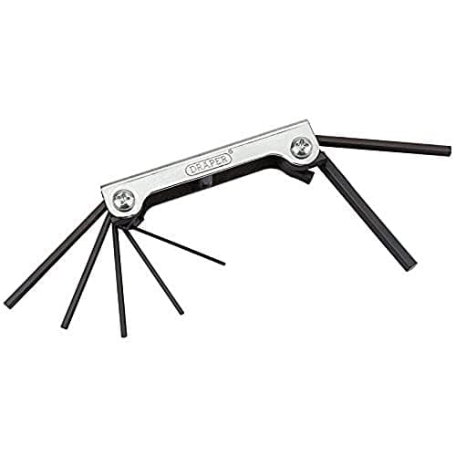 Image of Draper 33827 Metric Hexagon Pocket Key Set, 7 Pieces , Blue