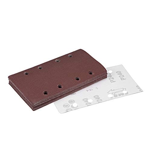 Image of sourcing map 240 Grit 1/3 Sanding Sheet Sander Sandpaper Hook and Loop Pads 8 Hole 15pcs