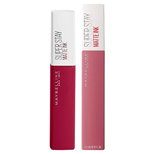 Image of Maybelline New York SuperStay Matte Ink Lip Tint with Opaque Effect Intense Long-Lasting Color with Precision Tip Applicator Make Up Kit of 2 Lipsticks with 115 Founder and 15 Lover