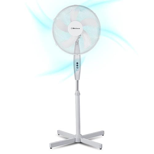 Image of Belaco 16 Inch Pedestal Fan with Oscillation, Adjustable Height, Quiet Powerful Cooling Airflow, 45W