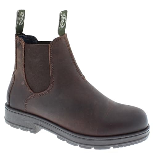 Image of Frank James Suffolk Women's Leather Ankle Chelsea Boots Brown UK 5