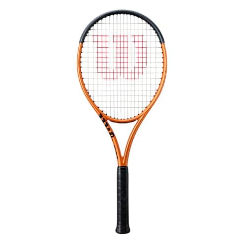 Image of Wilson Burn V6 100LS Tennis Racket - Orange, Grip Size 1-4 1/8"