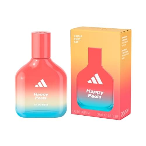 Image of Adidas Vibes Happy Feels Eau de Parfum for All, Vibrant and Invigorating, Long Lasting Fragrance, Grapefruit and Jasmine, 50 ml