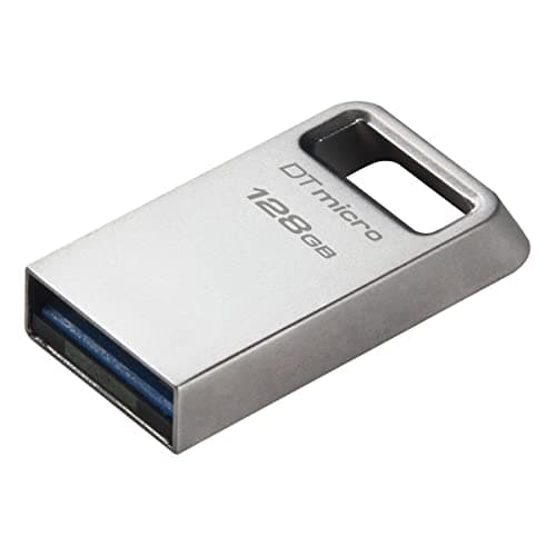 Image of Kingston DataTraveler Micro USB Flash Drive 128GB 200MB/s Metal USB 3.2 Gen 1 - DTMC3G2/128GB