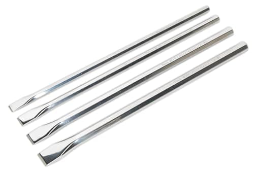 Image of Sealey AK9148 4 Piece Extra-Long Chisel Set, Silver