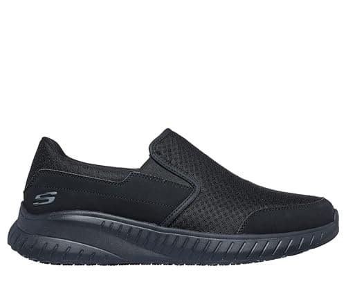 Image of Skechers Men's Squad Chaos Sr Urgran Work Shoes, Black Textile/Synthetic, 8 UK