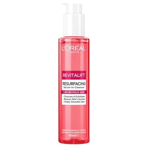 Image of L'Oréal Paris Revitalift Resurfacing Serum-In-Cleanser, 3.5% Glycolic Acid, Cleanses and Exfoliates, Renews Skin's surface, Visibly smooths skin, 150ml