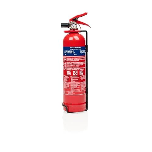 Image of Smartwares Powder extinguisher - 1 kg - for ABC fires - Suitable for vehicles & homes - With mounting bracket - FEX-18117
