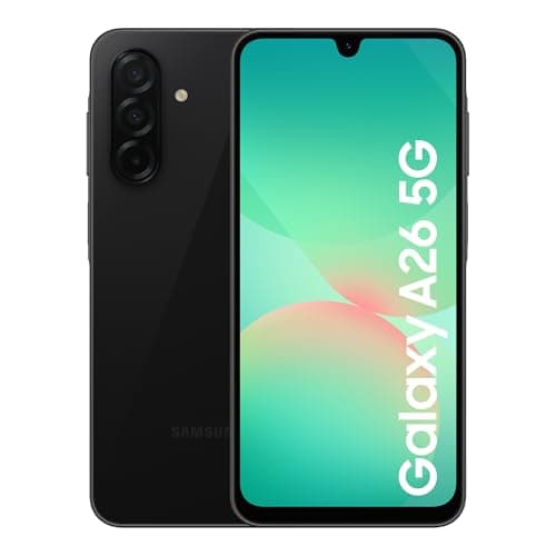 Image of Samsung Galaxy A26 5G Smartphone, Awesome Intelligence, 8GB Memory, 256GB Storage, 50MP Camera, Black, 3 Year Extended Warranty (UK Version)