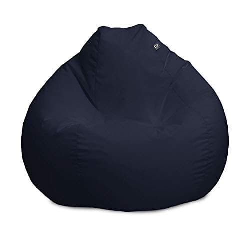 Image of rucomfy Beanbags Extra Large Outdoor Slouchbag Adult Bean Bag Chair. Water Resistant, Durable & Machine Washable. Arrives Filled - 80 x 110cm (Beanbag Only, Navy Blue)