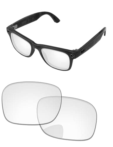 Image of PapaViva Replacement Lenses Compatible with Ray-Ban Meta RW4006 50mm Sunglass HD Clear Non-polarized