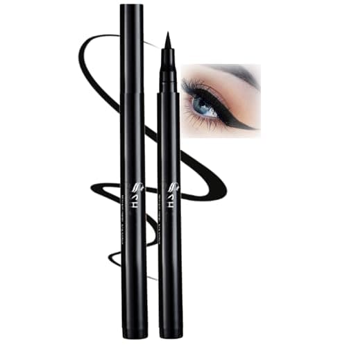 Image of Black Liquid Eyeliner Pen – Long-Lasting Waterproof Smudge-Proof Matte Finish, Smooth Application with Precision Tip for Beginners & Professional Makeup, Suitable for Mature & Sensitive Eyes