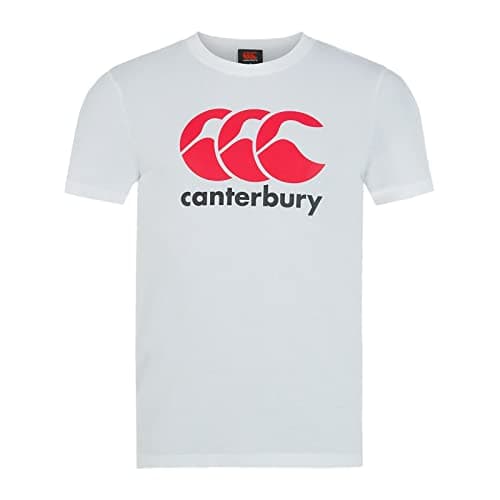 Image of Canterbury Junior Boys CCC Logo T-shirt | Comfortable Regular Fit | Cotton Blend Non-Technical T-Shirt, Bright White, 12
