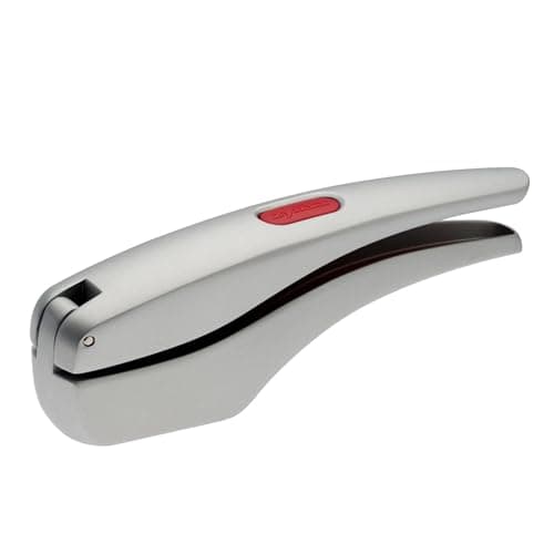 Image of Zyliss Garlic Press Susi 3, Aluminium, Silver, No Need to Peel Garlic Crusher for Crushing Garlic/Garlic Bulbs/Ginger with Integrated Cleaning Tool, Dishwasher Safe