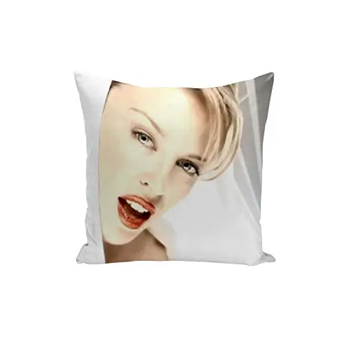 Image of French Unicorn Kylie Minogue Famous Star Cushion Cover with Hood and Singer Artist Music (40 x 40 cm)