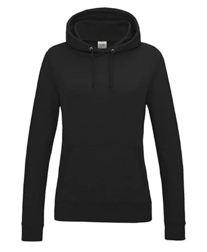 Image of AWDis Women's Girlie College Hoodie, Black (Jet Black), 16 (Manufacturer Size:X-Large)