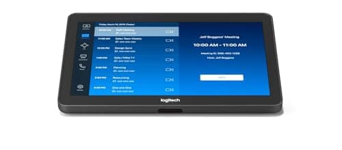 Image of Logitech Tap 10.1” Meeting Room Touch Controller with Cat5e Kit – 1280x800, Oleophobic & Anti-Glare, FDMI VESA Mountable, HDMI, Motion Sensing, Ultrasonic Speaker, Graphite - 939-001950 (New)(Renewed)