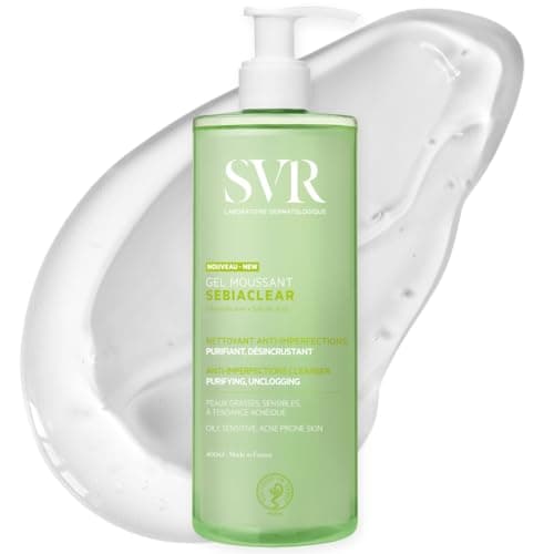 Image of SVR SEBIACLEAR Salicylic Acid Face and Body Wash for Oily, Acne-Prone, and Combination Skin. Purifying, Unclogging Soap-Free Foaming Gel Cleanser, 400ml