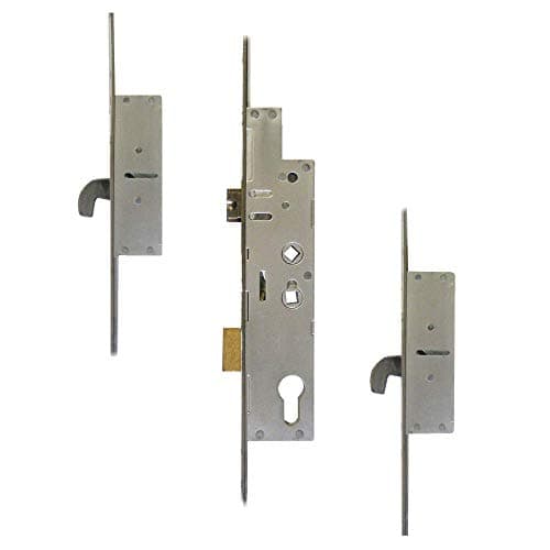 Image of FULLEX XL Crimebeater 44mm Lever Operated Latch & Deadbolt Twin Spindle - 2 Hook - 35/92-62 - 44mm Faceplate
