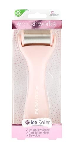 Image of Brushworks Ice Roller – Cooling Facial Roller to Reduce Puffiness, Tighten Pores & Refresh Skin, Soothing Cold Skincare Tool, Pink
