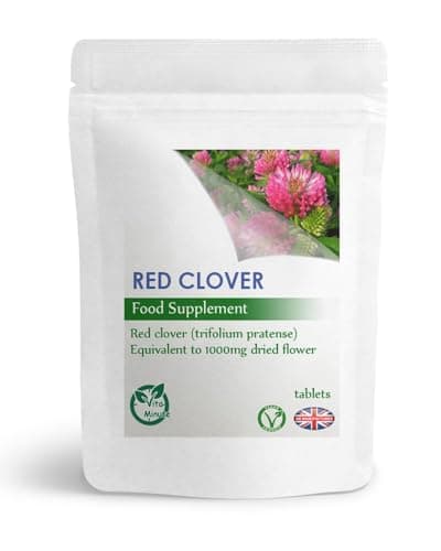 Image of Red Clover 1000mg Tablets (Vegan) Menopause and Hot Flushes Support, Hormone Balance (Pack of 30)