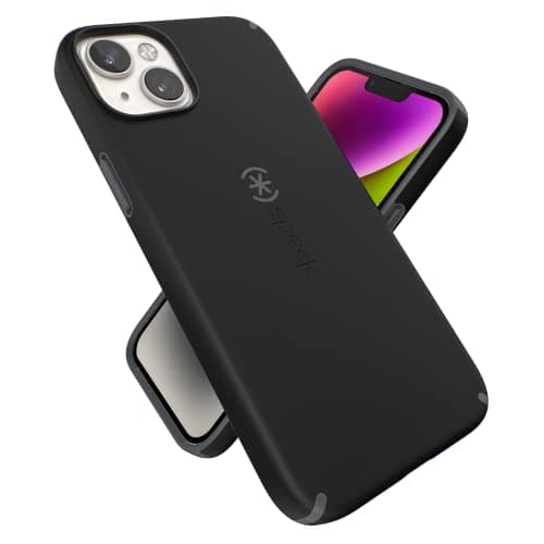 Image of Speck Products CandyShell Pro Case fits iPhone 14 Plus 6.7" Model, Black/Slate Grey