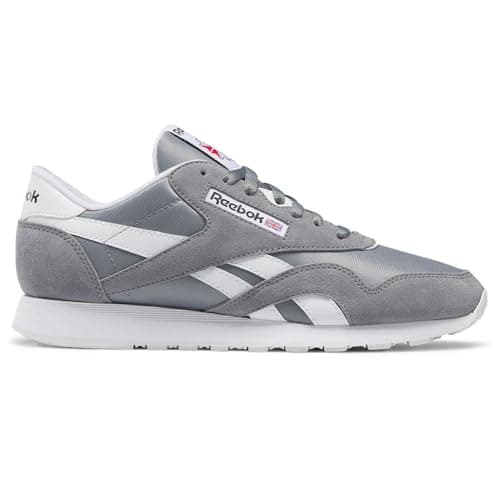 Image of Reebok Men Classic Nylon Sneaker, Pure Grey 5/FTWR White/FTWR White, 9