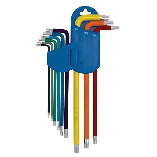 Image of Draper 04926 Metric Multicolour Extra-Long Arm TX-Star Key Set (9 Piece)