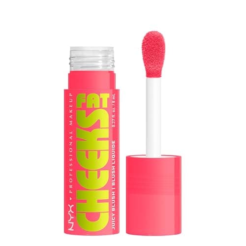 Image of NYX Professional Makeup Fat Cheeks Juicy Blush, Liquid Blush, Up to 12H Wear, Hydrating & Buildable Formula, Vegan & Cruelty-Free, Dewy Finish, Shade: Guava Gush, 8ml