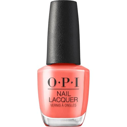 Image of OPI The New OPIcons Nail Lacquer Collection - Long-Lasting, Quick Dry Luxury Varnish for Manicure & Pedicure - Original High-Performance Pink Nail Polish - Shrimp Cocktail (15ml)