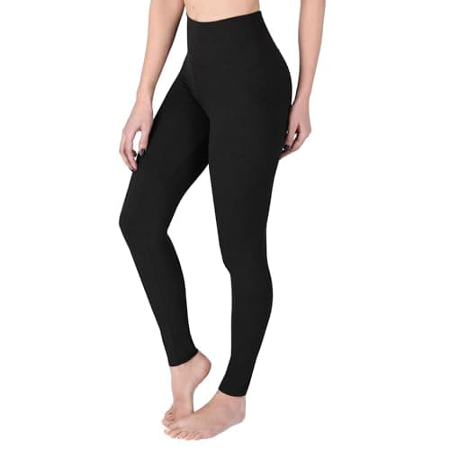 Image of SOFTSAIL Leggings Womens Leggings High Waist Full Length Ladies High Waisted Tummy Control Stretchy Pants Free Time Relax Walking Black 18