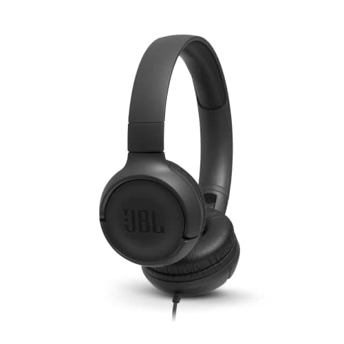 Image of JBL T500 in Black – Over Ear Lightweight, Foldable Headphones with Pure Bass Sound – 1-Button Remote / Built-In Microphone