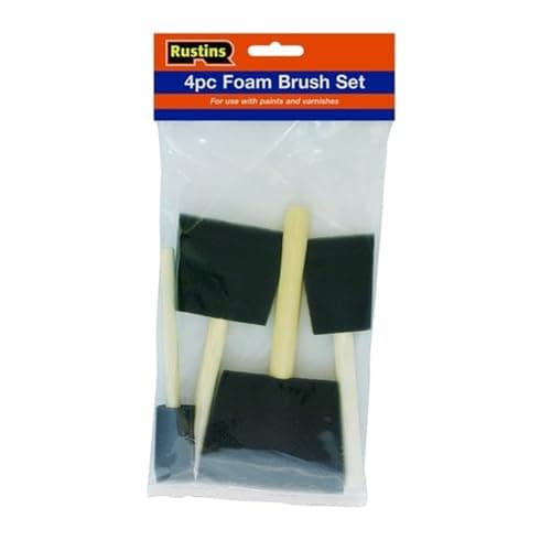 Image of Rustins Poly Foam Brushes - Professional Grade Paint Applicators for Smooth Finishes