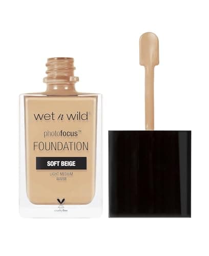 Image of Wet n Wild Photo Focus Matte Foundation, Buildable High-Performing Liquid Makeup, Flash-Proof No White Cast and Pore-Blurring Finish, Soft Beige