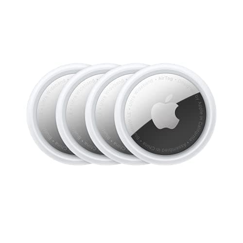 Image of Apple AirTag (4 pack). Track and find your keys, wallet, luggage, backpack and more. Simple one-tap set up with iPhone or iPad. Replaceable battery. (Renewed)