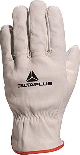 Image of Delta Plus FBN49 Grey Full Grain Leather Safety Work Gloves (Large)