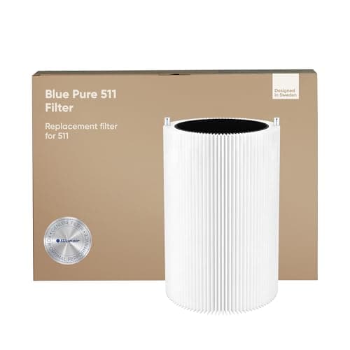 Image of Blueair Genuine HEPASilent Replacement Filter for Blue Pure 511 Air Purifier – Removes 99.97 Percent of Pollen, Dust, Pet Dander, Mould, Bacteria and Viruses Activated Carbon Reduces VOCs