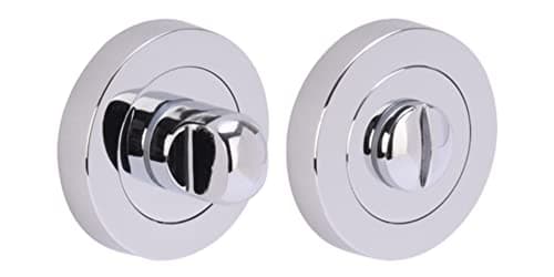 Image of Hunta HANDLEZONE® Bathroom Toilet Door Thumbturn and Release Set - Polished Chrome